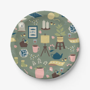 Gezellige Hygge Home Decor Lagom Stilleven Papieren Bordje