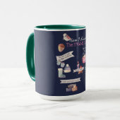 Gezellige HYGGE Life Infographic gepersonaliseerde Mok (Voorkant links)