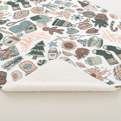 Gezellige Hygge Naadloze Patroon Sherpa Deken (3/4)