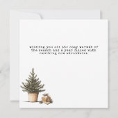 Gezellige Hygge Square Christmas Feestdagenkaart (Achterkant)