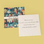 Gezellige Hygge Village Nordic Folk Art, op maat Kaart