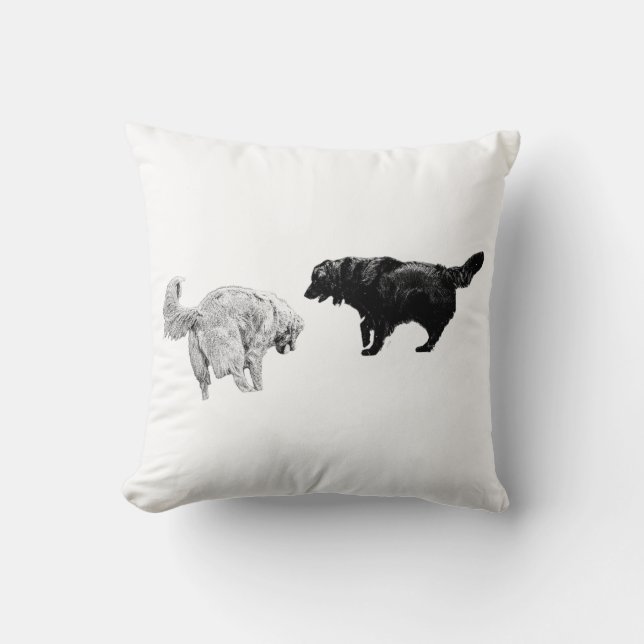 Gezellige inkt metgezellen kussen (Voorkant)