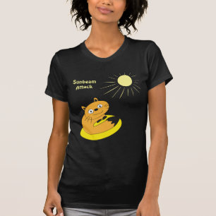 Gezellige introvert kat zonnestraal humor illustra t-shirt