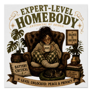 Gezellige introvert levensstijl perfect poster