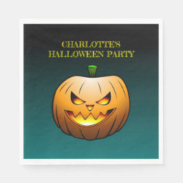 Gezellige Jack o'lantern Halloween Pompoen Servet