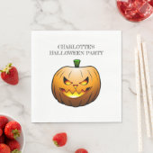 Gezellige Jack o'lantern Halloween pompoen Servet (Insitu)