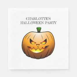Gezellige Jack o'lantern Halloween Pompoen Servet
