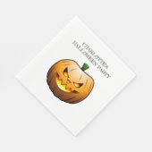 Gezellige Jack o'lantern Halloween pompoen Servet (Hoek)