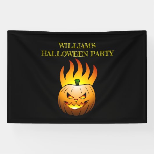 Gezellige Jack o'lantern Halloween pompoen Spandoek (Horizontaal)