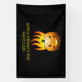 Gezellige Jack o'lantern Halloween pompoen Spandoek (Verticaal)