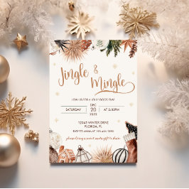 Gezellige Jingle & Mingle Kerstfeest uitnodiging