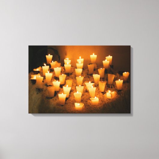 GEZELLIGE KAARSEN 16x24 Canvas Afdruk (Voorkant)