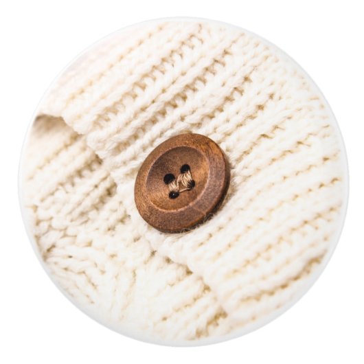 Gezellige kabel gebreide trui knop rustieke bruine (Voorkant)