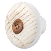 Gezellige kabel gebreide trui knop rustieke bruine (Rechts)