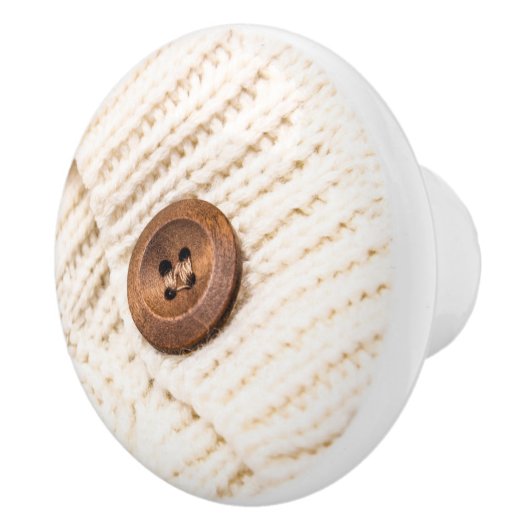 Gezellige kabel gebreide trui knop rustieke bruine (Rechts)