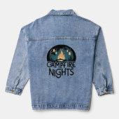 Gezellige kampvuur nachten rustiek outdoor avontuu denim jacket (Achterkant)