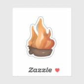 Gezellige kampvuurgloed sticker (Vel)