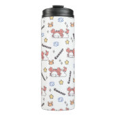 Gezellige kankerconstellatie konijntje & krab zodi thermosbeker (Voorkant)