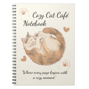 Gezellige Kat Café Anime Spiraal Notebook Notitieboek