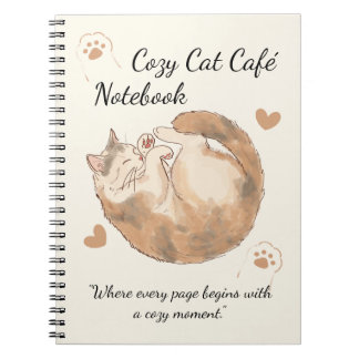 Gezellige Kat Café Anime Spiraal Notebook Notitieboek