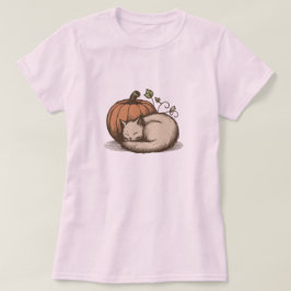 Gezellige kat en pompoen - Autumn Design T-shirt