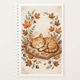 Gezellige kat in de herfst planner