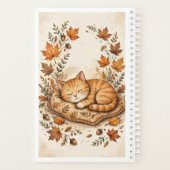 Gezellige kat in de herfst planner (Achterkant)