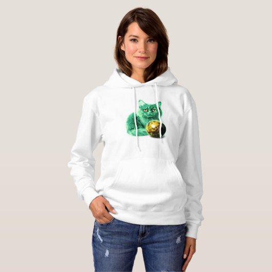 Gezellige kat Stijl met Hoodie (Voorkant volledig)