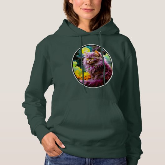 Gezellige kat Stijl met Hoodie (Voorkant)