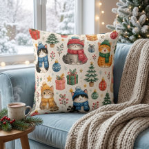 Gezellige katten in preppy winterkleding