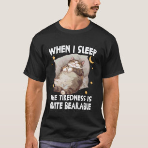 Gezellige katten t grappige luie nachtjapon chonk t-shirt