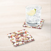 Gezellige Kawaii Herfst Vibes Kartonnen Onderzetters (Insitu)