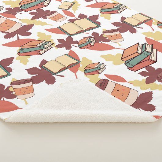 Gezellige Kawaii Herfst Vibes Sherpa Deken (3/4)