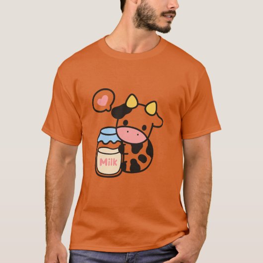 Gezellige Kawaii Koe & Milk Jar Sweatshirt (Voorkant)
