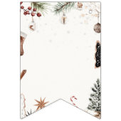 Gezellige kerst Baby shower Bunting Banner (Eerste vlag)