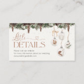 Gezellige Kerst Baby shower Details Behuizing Kaar Informatiekaartje (Voorkant)