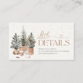Gezellige Kerst Baby shower Details Behuizing Kaar Informatiekaartje (Voorkant)