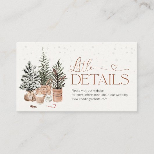 Gezellige Kerst Baby shower Details Behuizing Kaar Informatiekaartje (Voorkant)