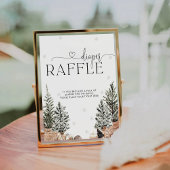 Gezellige kerst Baby shower Luiers Raffle Sign Reclamebord Met Voetstuk