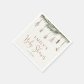 Gezellige kerst Baby shower Party servetten (Hoek)