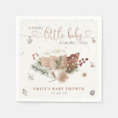 Gezellige kerst Baby shower Party servetten (Voorkant)