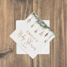 Gezellige kerst Baby shower Party servetten