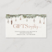 Gezellige Kerst Baby shower Registry Enclosure Kaa Informatiekaartje (Voorkant)