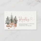 Gezellige Kerst Baby shower Registry Enclosure Kaa Informatiekaartje (Voorkant)