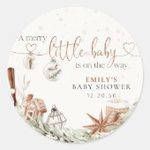 Gezellige kerst Baby shower Stickers (Voorkant)