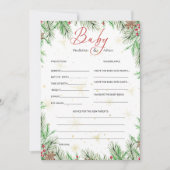 Gezellige Kerst Baby Voorspelling & Advies Kaarten (Voorkant)