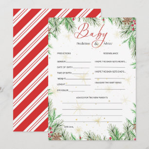 Gezellige Kerst Baby Voorspelling & Advies Kaarten