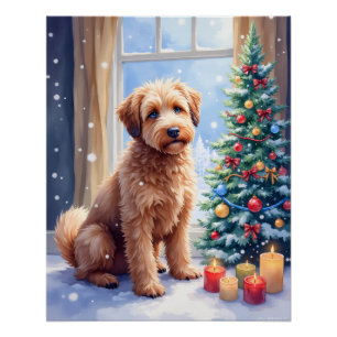 Gezellige Kerst Bouvier des Flandres Kunst Perfect Poster