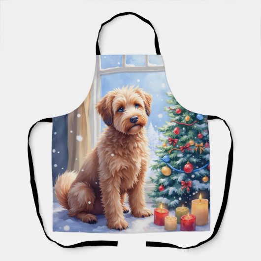 Gezellige Kerst Bouvier des Flandres Kunst Schort (Voorkant)