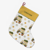 Gezellige Kerst Camper Grote Kerstsok (Voorkant (Hangend))